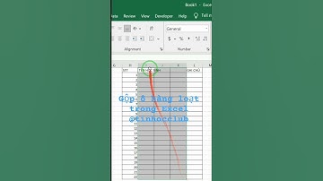 Cách gộp ô hàng loạt trong Excel