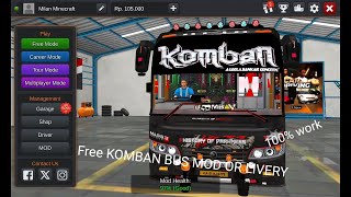 Free komban bus Mod or Livery..🤯🤯🤯🤯🤯