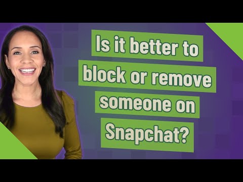 Video: Wat is beter blokkeren of ontvrienden op snapchat?