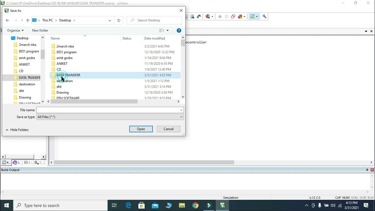 data transfer using keil - YouTube