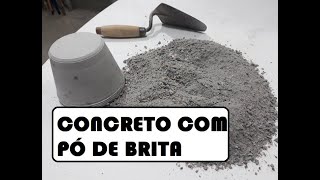 TRAÇO DE UM CONCRETO COM PÓ DE PEDRA!