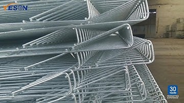 The process of making a BRC fence with a bending machine