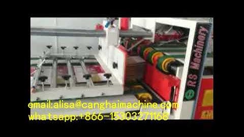 semi auto corrugated cardboard box folding  gluing  machine