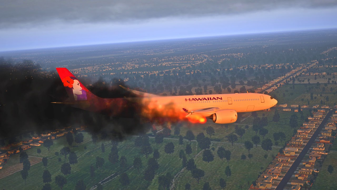 Plane Crashes near Indianapolis Airport Airbus A330NEO [Engine Fire