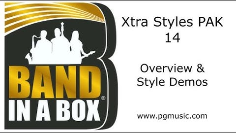 Band-in-a-Box® - Xtra Styles PAK 14 Demos