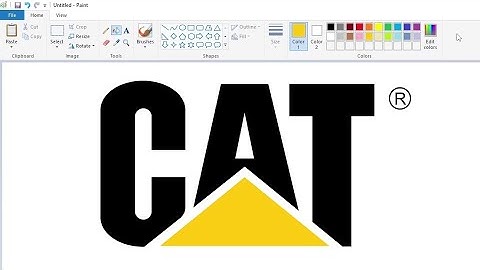 How to draw the Caterpillar Inc. logo using MS Paint | How to draw on your computer