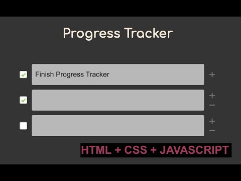 Coding A Simple Progress Tracker