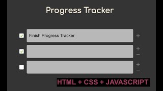 Coding A Simple Progress Tracker