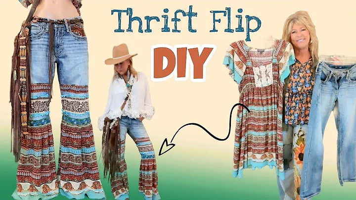 How To Make Boho / Hippie Flared Bell Bottom Jeans