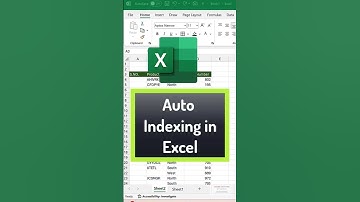 Auto indexing in excel #vikominstitute #excel #autoindexing