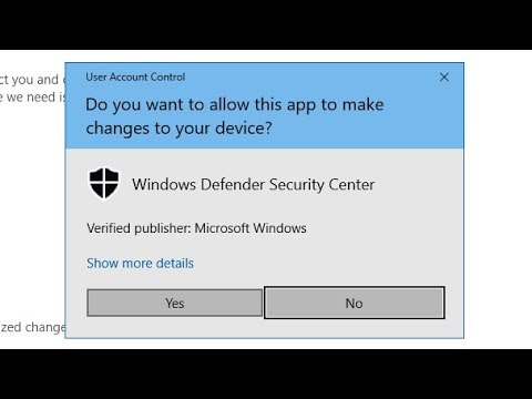 How to fix with User Account Control on Wndow10Pro