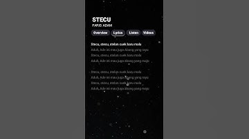 Thumbnail of STECU - FARIS ADAM (Lirik) #stecu #farisadam #liriklagu