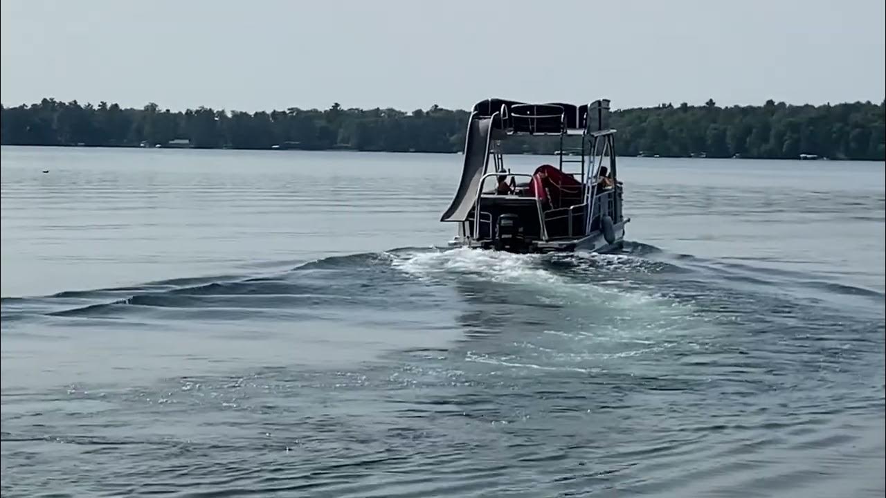 Runamuk Rides pontoon & fishing boat rentals. Hayward, Wisconsin