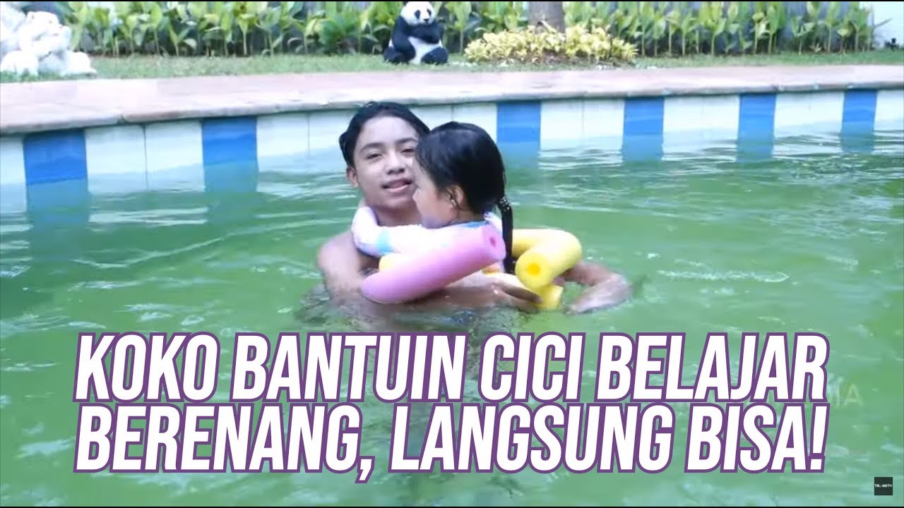 Cici Thalia Belajar Berenang, Tenang Koko Jagain Kok, Ci! | DIARY THE ONSU (27/4/20) P1