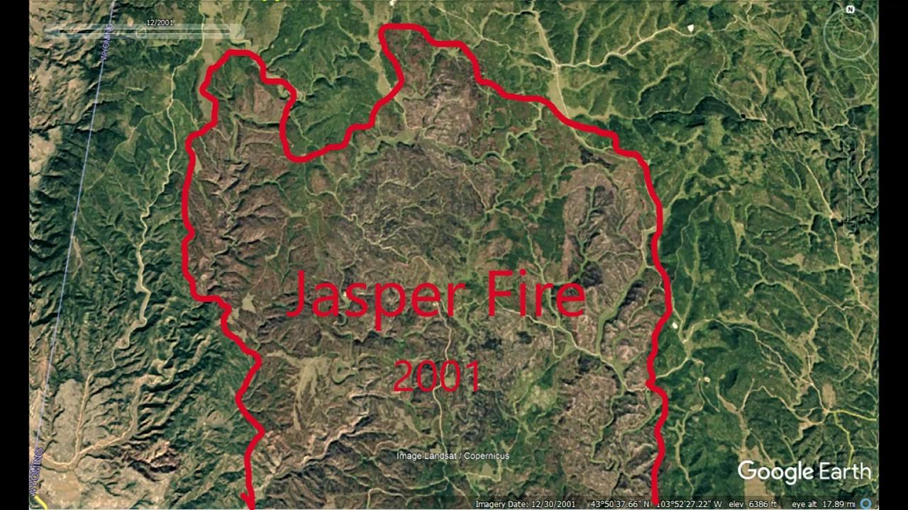 Jasper Fire before and after YouTube