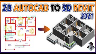 2D AUTOCAD DRAWING TO 3D REVIT MODEL TUTORIAL| 2021 VERSION @DeepakVerma_dp