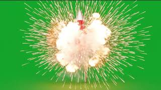 Firework Rocket Blast Green Screen | AI Generated