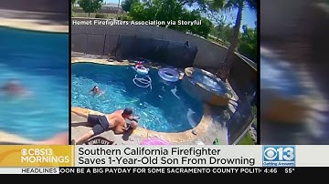 Firefighter dad saved his 1-year-old son from drowning in a pool