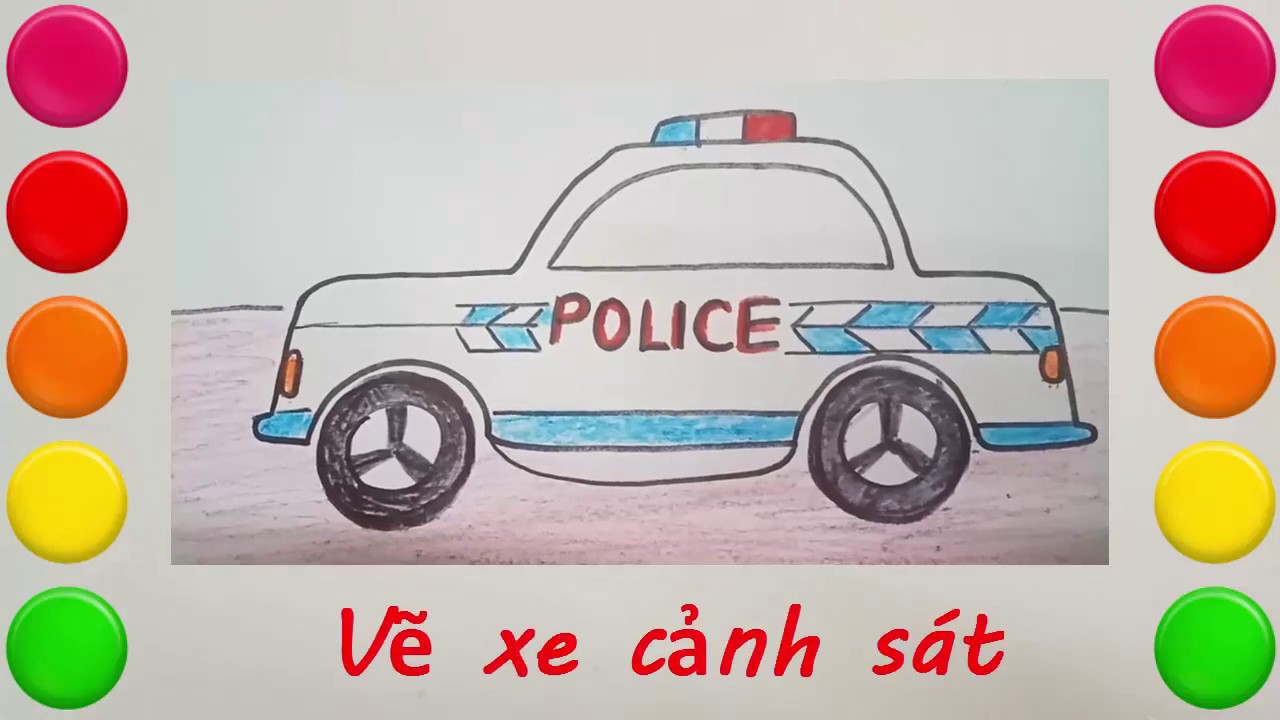 Vẽ xe cảnh sát / Ve O To Canh Sat/ Draw a police car - YouTube