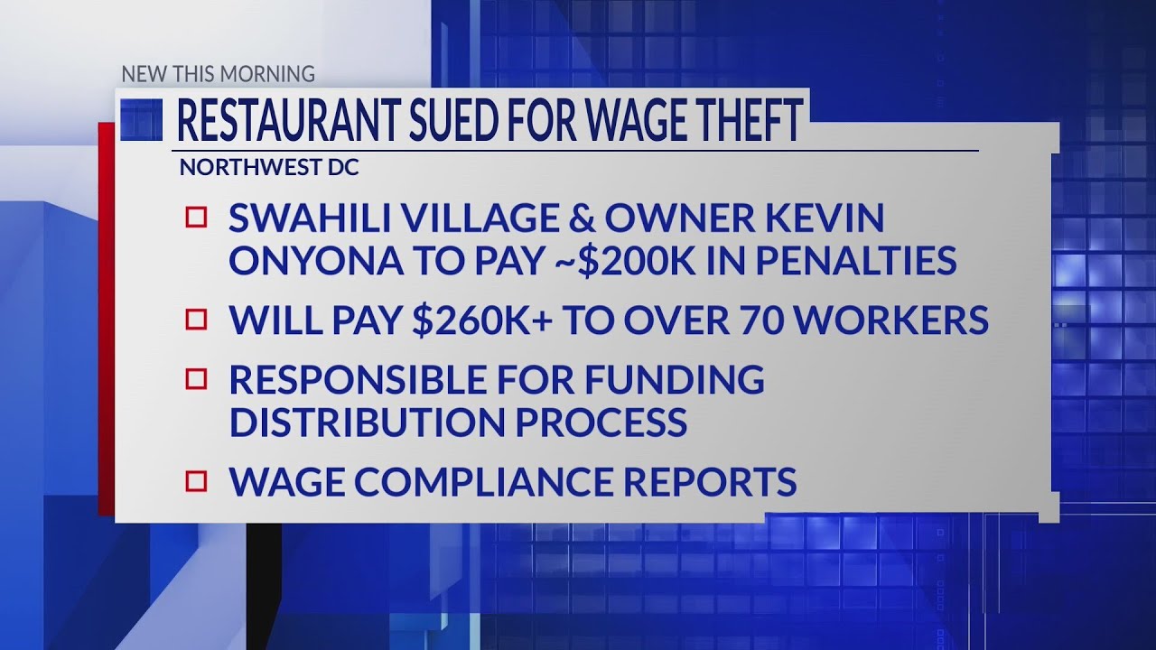 DC restaurant to pay over $526K in wage theft settlement - YouTube