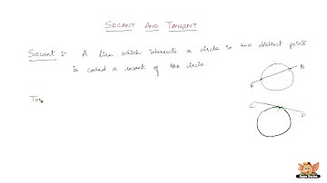What is secant and tangent ?