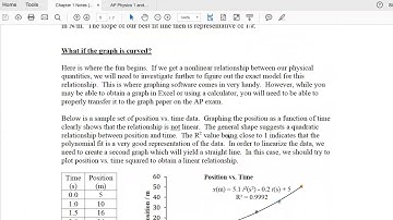 Chapter 1, Linearizing Data on Logger Pro