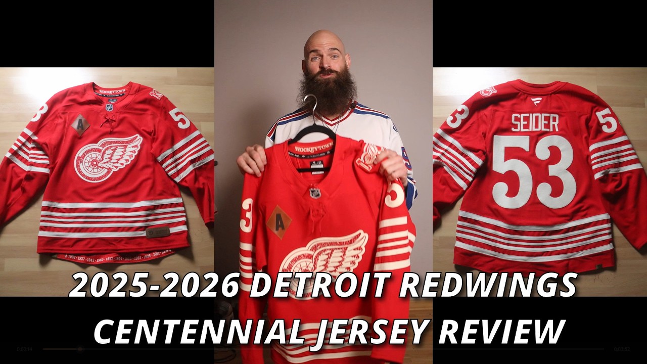 2025 -2026 Detroit Redwings Centenntial Jersey Unboxing and Review