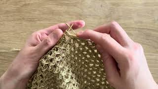 Verano Bag --- Knotted openwork stitch