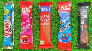 ASMR Most Popular Chocolates / lots of colorful rainbow lollipops candies /unpacking surprise egg