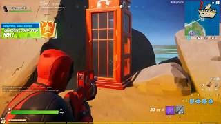 Enter a PHONE BOOTH to BECOME DEADPOOL LOCATIONS (Fortnite Deadpool Week 7 Challenges Guide)