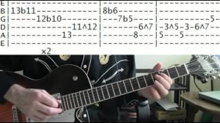 Bill Doggett Honky Tonk Guitar Lesson with Chords and TAB Tutorial from Blue Velvet chords