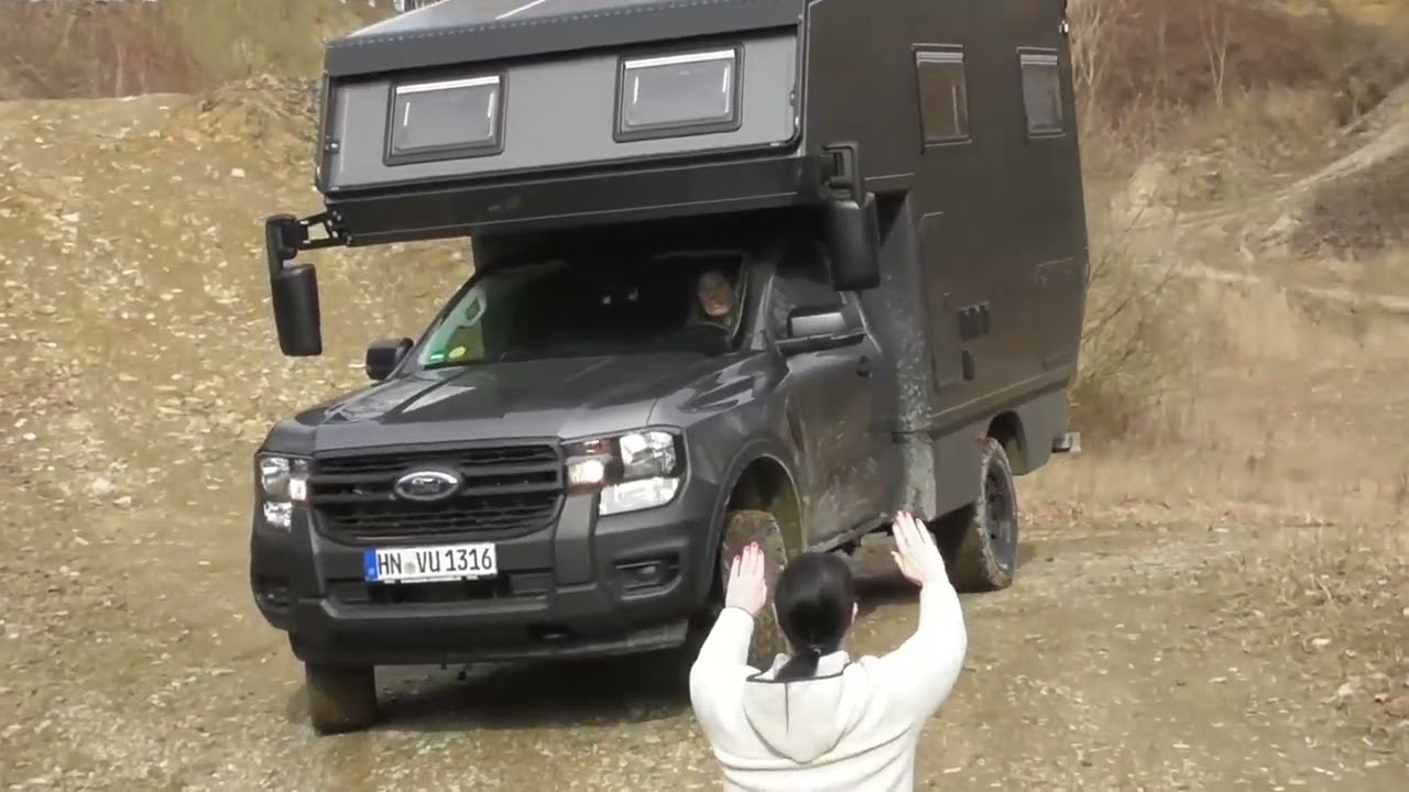 Ford Ranger mit Burow Big 5 Kabine im 4x4 Reisemobil Training | TUFA Offroad