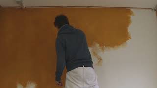 Wand mit Farbverlauf Teil 2 Vollton Farbe streichen