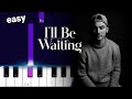 Cian Ducrot - I&#39;ll Be Waiting ~  EASY PIANO TUTORIAL w/ lyrics