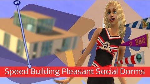 Sims 2 Speed-building with the SMALLEST dorm room possible | Pleasant Social Dorms
