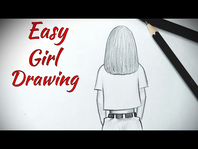 Girl from back side drawing, Easy drawings step by step, How to draw a  girl, Drawing for girls, drawing, Girl from back side drawing