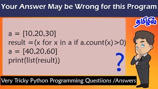 Python Tricky Interview questions with Explanation | List Related | Tamil | Freshers | Experienced