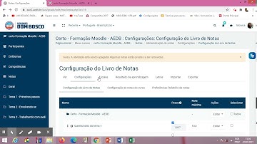 Livro de Notas - Moodle