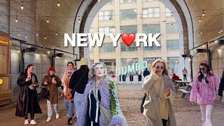 [4K]NYC WalkSpring Vibes in DUMBO, BrooklynManhattan Bridge, Time Out Rooftop | Mar 2024