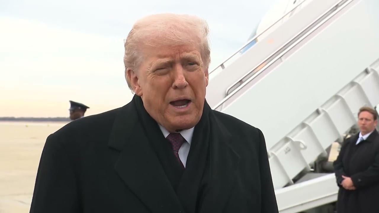 President Trump Gaggles with Press at Joint Base Andrews, Dec. 17, 2025