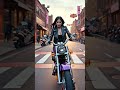 Forgotten how to ride properly Panther? #biker #motorcycle #motorbike #route 66 #female #chicago