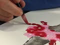 Come dipingere un ramo di pruno con il sumie