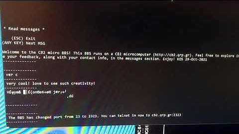 Running a BBS with the CB2 micro