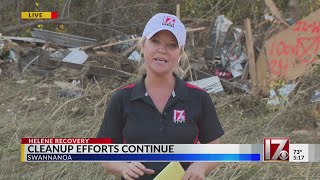 Cleanup, recovery efforts continue in western NC after Helene