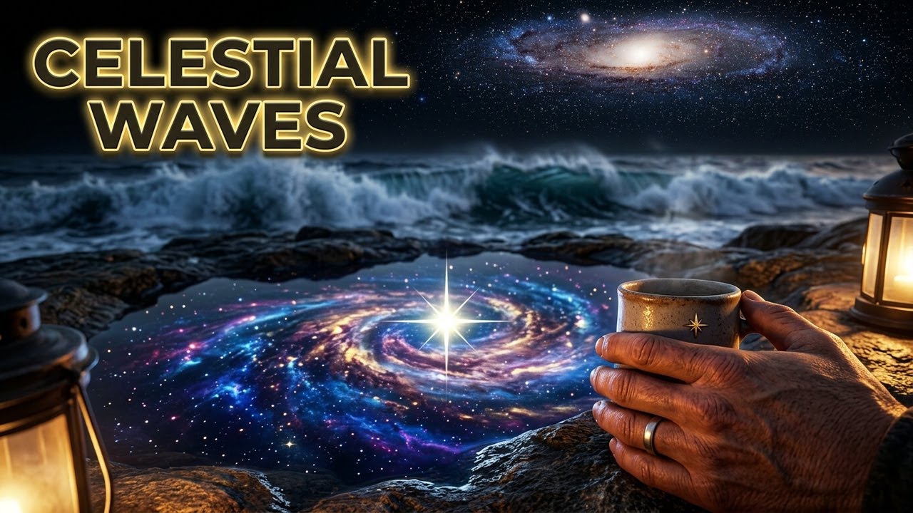 🌟 Star‑Lit Celestial Waters Screen Decor| Ocean Waves 🌊🌟