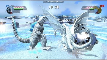 Godzilla Unleashed Modded Matches #12 Snow Godzilla vs Snow Ghidorah