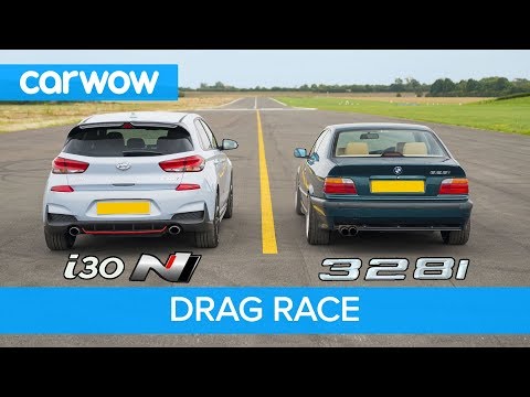 Hyundai i30N vs E36 BMW 328i - DRAG & ROLLING RACE & BRAKE TEST - can £2.8k beat £28k?