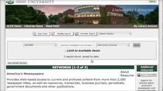 Find Newspaper Articles with America's Newspapers