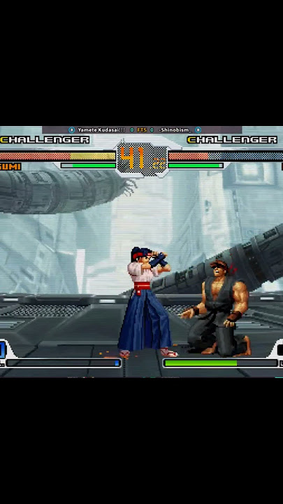Kasumi with some luck over the powerful RYU, SNK vs. Capcom