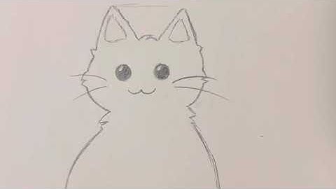 How to draw a cute simple cat (Narrated step by step)